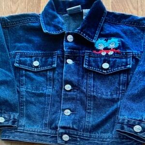 Kids Denim Jacket with Embroidered Design